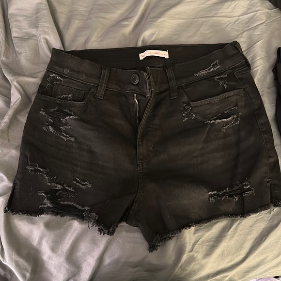 Pants - SO Distressed Curvy Shorts